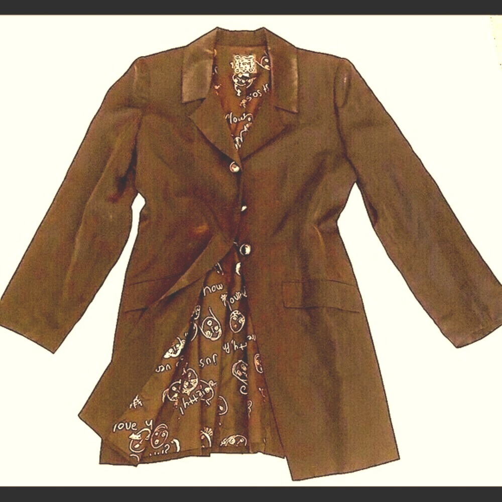 🔥🔥Vintage Cynthia Rowley tuxedo jacket Unique design, lining and gold buttons